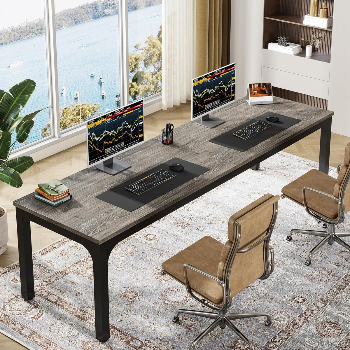 78.7" Extra Long Computer Desk, Rectangle Executive Desk Conference Table