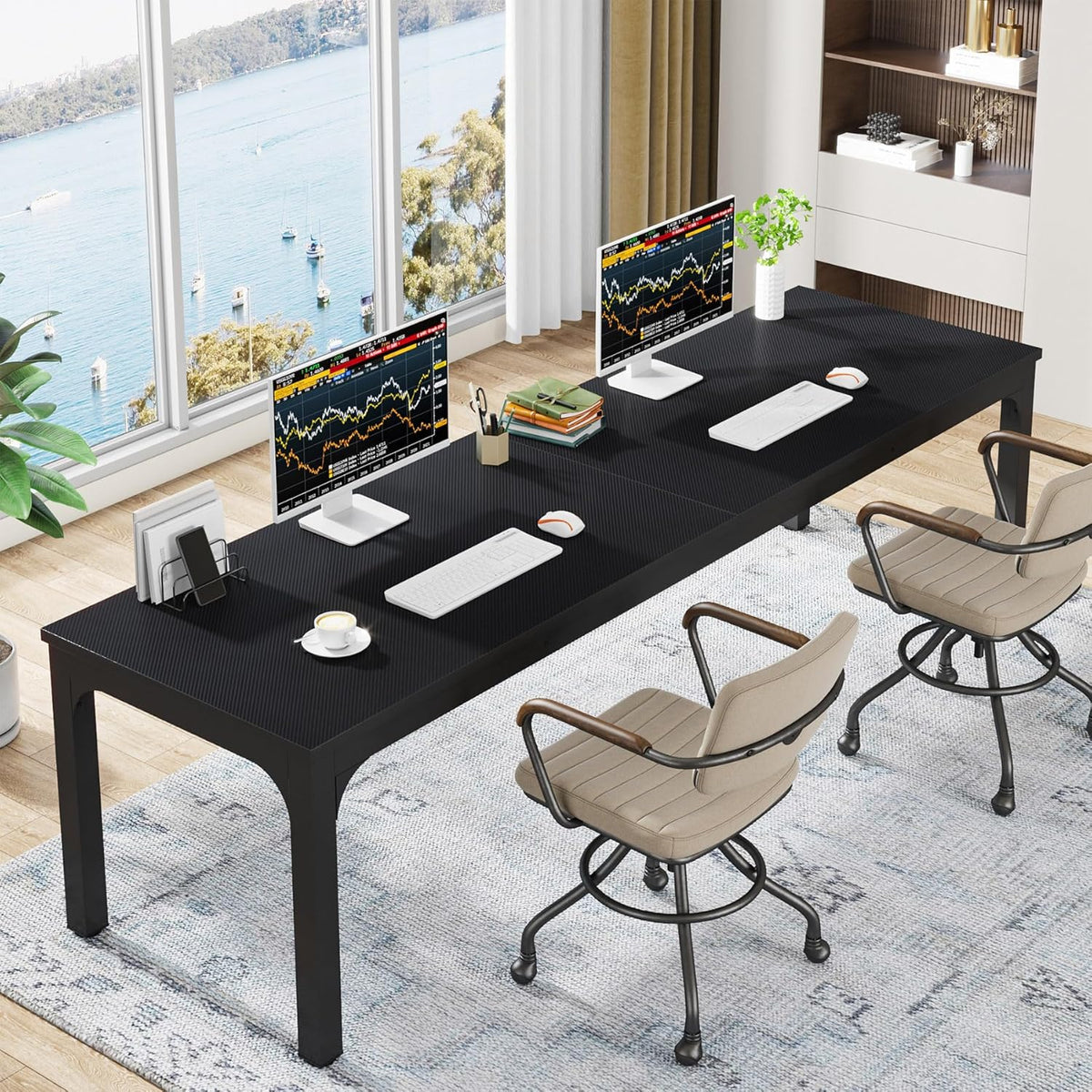 78.7" Extra Long Computer Desk, Rectangle Executive Desk Conference Table