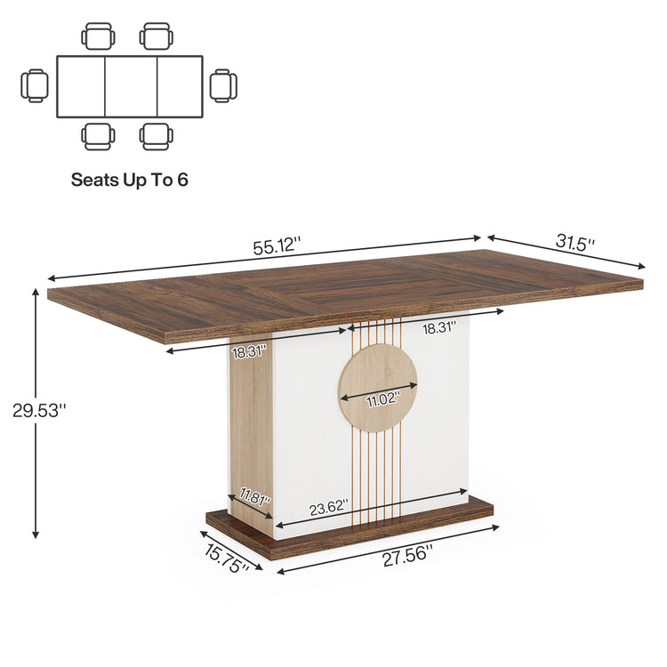 Farmhouse Wood Kitchen Table