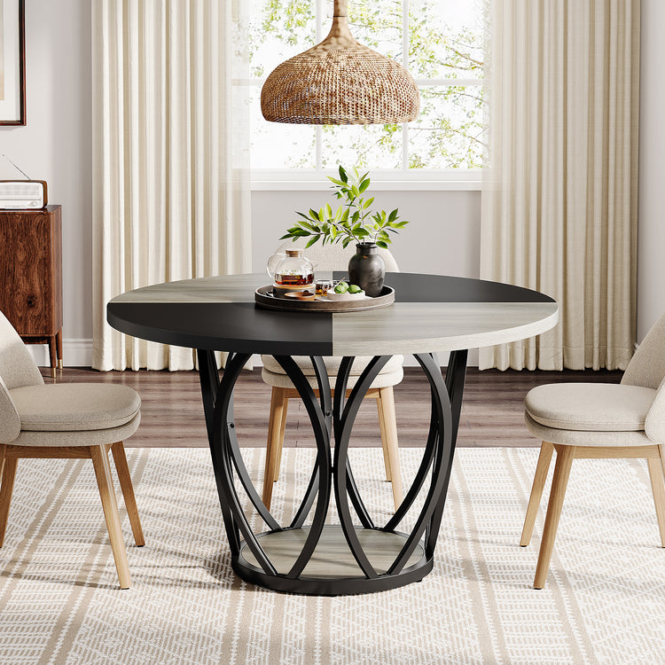 Round Kitchen Table for 4-6