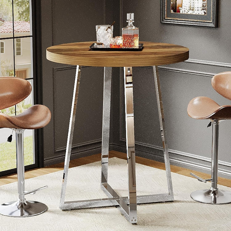 40" Round Bar Table,  High Top Cocktail Table Bistro Pub Table