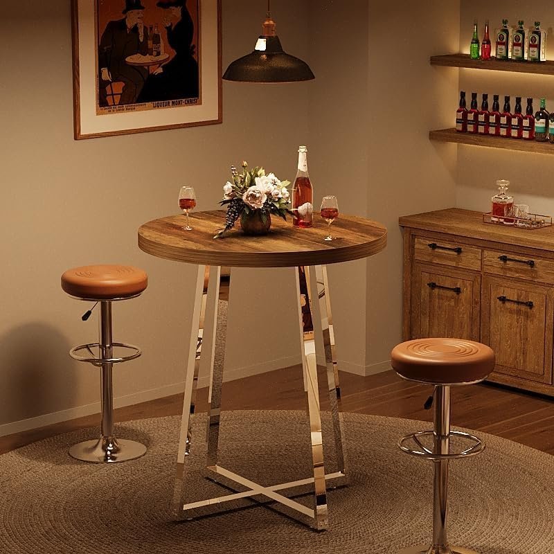 40" Round Bar Table,  High Top Cocktail Table Bistro Pub Table