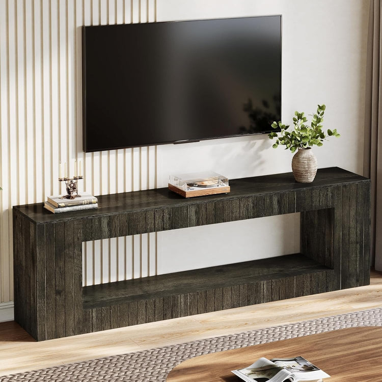 63" Modern TV Stand, 2-Tier Entertainment Center with Storage for 65/75-Inch TVs
