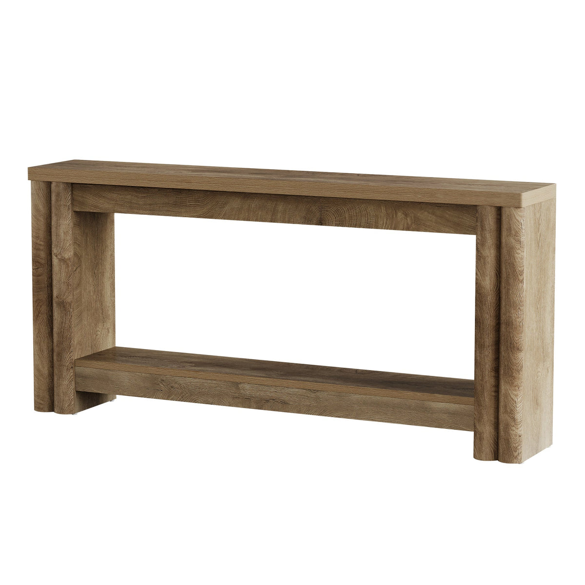 71" Console Table, 2-Tier Farmhouse Sofa Entryway Table for Hallway, Living Room
