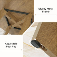 Round Dining Table, 47.2" Kitchen Dinner Table with Cross Base for 4 People