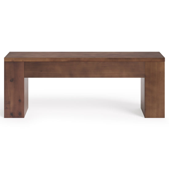 Solid Wood Dining Bench, 47.2" Farmhouse Entryway Bench with Sturdy Legs