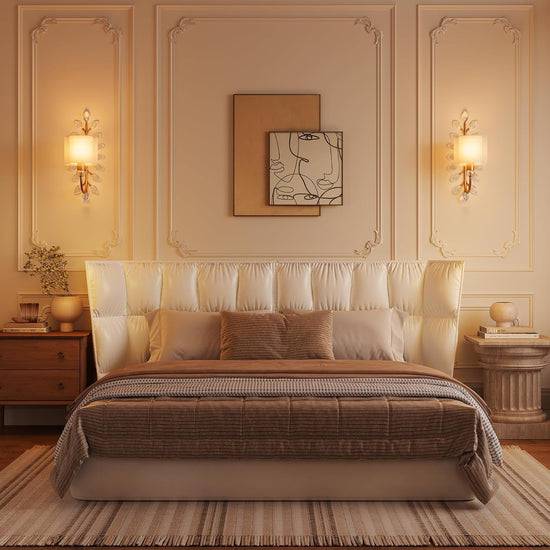 Wall Light Fixtures, Decorative Wall Sconce with Crystal Leaves Shape for Living Room(E12 Base)