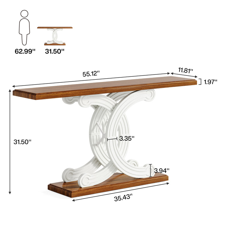 Farmhouse Wood Sofa Table