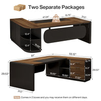 #Color_Light Walnut & Black