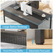 L-Shaped Desk, 71" Executive Desk with 47" Mobile File Cabinet Tribesigns