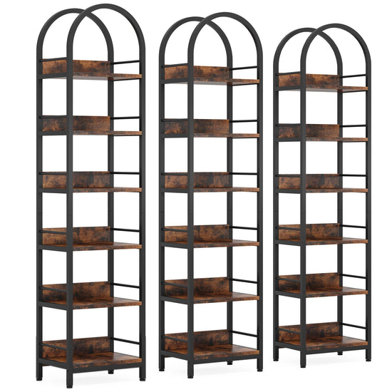Tribesigns Bookshelf, 6-Tier Open Bookcase 78.7" Arched Display Shelf Tribesigns