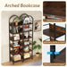 Tribesigns Bookshelf, 6-Tier Open Bookcase 78.7" Arched Display Shelf Tribesigns