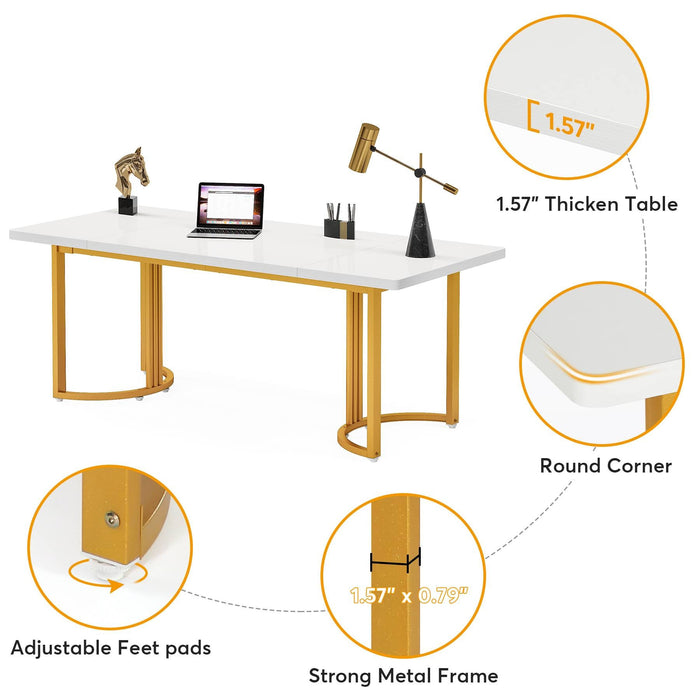 Tribesigns Executive Desk, 70.9” Conference Table Computer Desk for Home Office Tribesigns