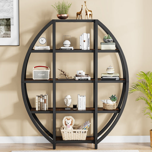 5-Tier Bookshelf, 69" Industrial Etagere Bookcase Storage Shelf Tribesigns