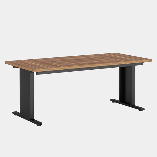 6FT Conference Table, 62.99” Rectangular Meeting Table Boardroom Desk Tribesigns