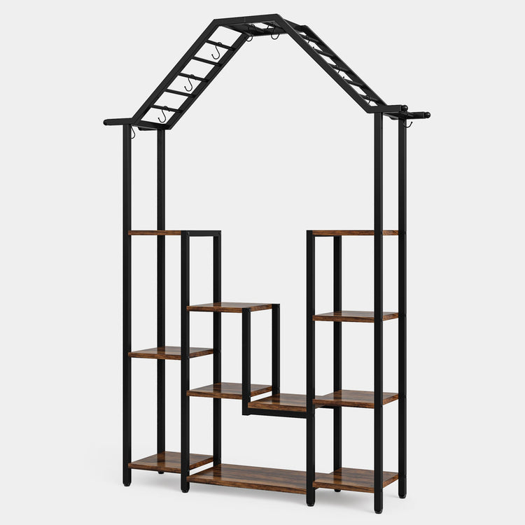 11-Tier Plant Stand with 10 S-Hooks, 71.3" Plant Rack Flower Stand Tribesigns