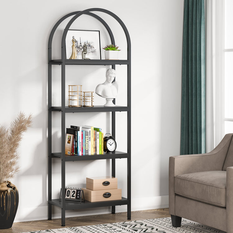 Tribesigns Bookshelf, Freestanding Bookcase Display Rack with Storage Shelves Tribesigns