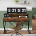 2-Drawer Computer Desk, Industrial 47" Writing Table with Monitor Stand Tribesigns