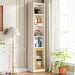 Tribesigns Bookcase, 79" Narrow Bookshelf 6 Tier Cube Organizer with Door Tribesigns
