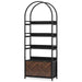 4-Tier Bookshelf with Cabinet, 75.9" Tall Etagere Bookcase with Door Tribesigns