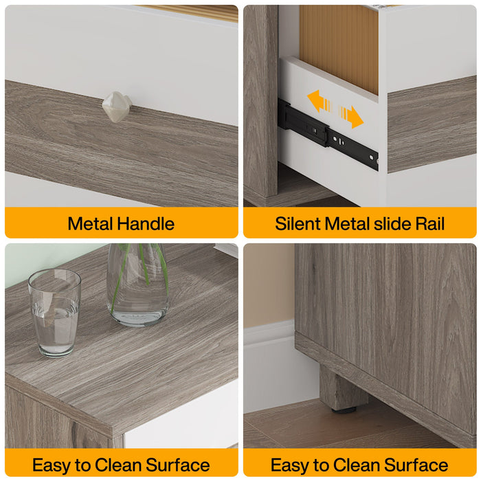 3-Drawer File Cabinet, Wood Filing Organization Storage Cabinet Tribesigns