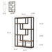 Tribesigns 5-Tier Industrial Bookshelf, Vintage Etagere Bookcase Tribesigns