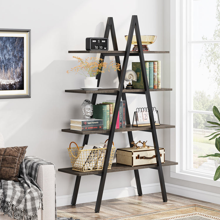 Tribesigns Tribesigns Bookshelf, A-Shaped Bookcase 4-Tier Ladder Display Shelves