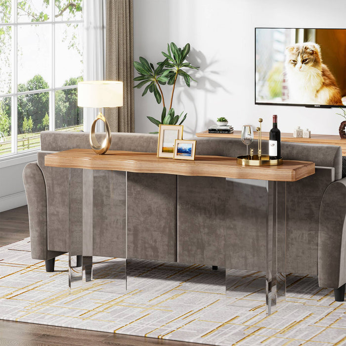 47'' Console Table Sofa Entryway Table with Acrylic Legs Tribesigns