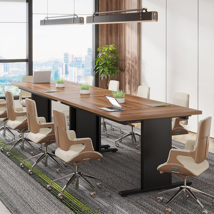 6FT Conference Table, 62.99” Rectangular Meeting Table Boardroom Desk Tribesigns