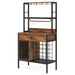Wine Rack, 64" Wine Bar Cabinet with 6 Hooks & Drawer Tribesigns