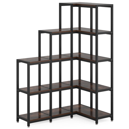 Tribesigns Corner Bookshelf, 5-Tier Ladder Corner Etagere Bookcase Tribesigns