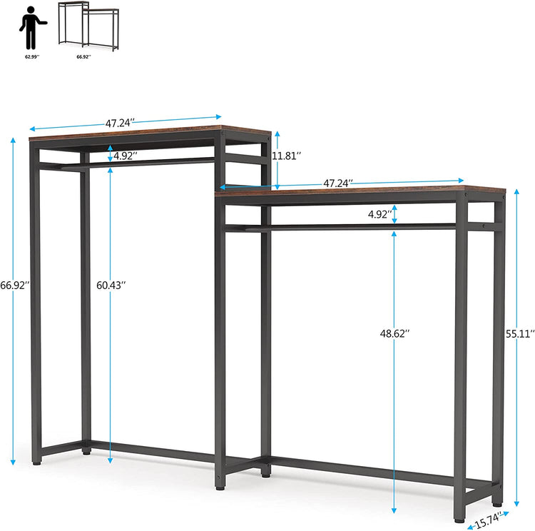 Free Standing Closet Organizer, Heavy Duty Wardrobe Closet Tribesigns