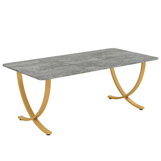 63" Executive Desk, Faux Marble Computer Desk Meeting Table Tribesigns