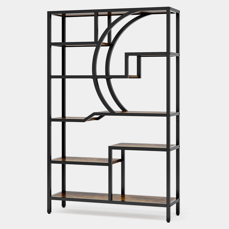 69" Tall Bookshelf, Freestanding Etagere Bookcase Open Display Shelf Tribesigns