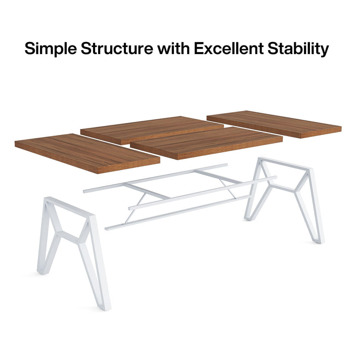 6FT Conference Table, 70" Meeting Table Large Computer Desk for Office Tribesigns