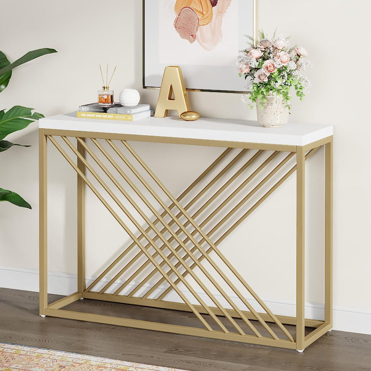 42.5" Console Table, Modern Sofa Entryway Table with Metal Frame Tribesigns