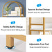 4-Tier Bookshelf with Cabinet, 75.9" Tall Etagere Bookcase with Door Tribesigns