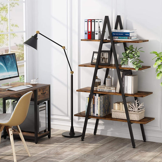 Tribesigns Tribesigns Bookshelf, A-Shaped Bookcase 4-Tier Ladder Display Shelves