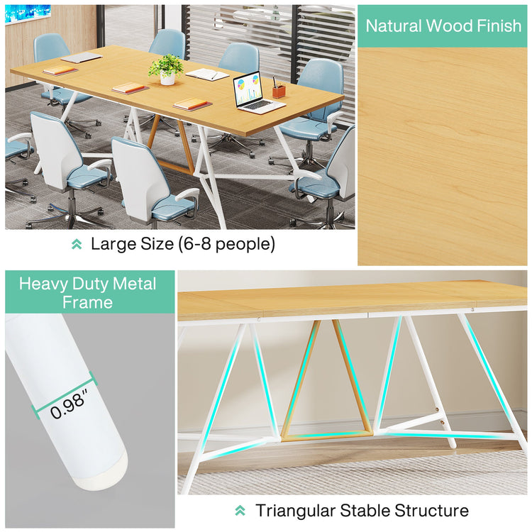 70.87" Executive Desk, Rectangle Computer Conference Table for 6-8 People Tribesigns