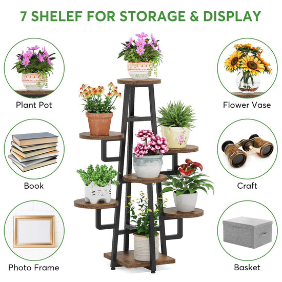 Tribesigns Plant Stand, 7 Tier Plant Pots Holder Rack Flower Stand Shelf