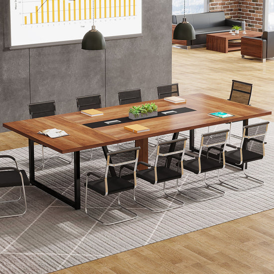 8FT Conference Table, 94.49" Large Meeting Table for 10 People Tribesigns