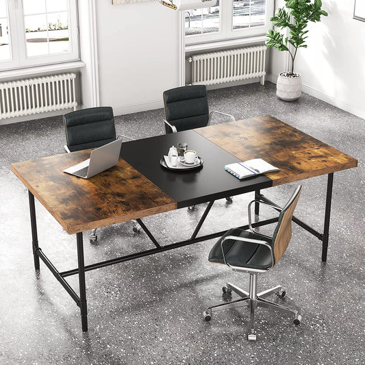 Tribesigns 6FT Conference Table, 70.8 x 35.4 inch Meeting Table Computer Desk Tribesigns