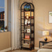 Tribesigns Bookshelf, 6-Tier Open Bookcase 78.7" Arched Display Shelf Tribesigns