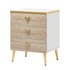 Nightstand, Modern Wooden Bedside Table with Three Drawers Tribesigns