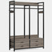 Freestanding Closet Organizer, Garment Rack with Drawers & Shelves Tribesigns