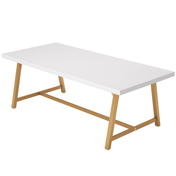 Dining Table for 8 People, 70.87" Rectangular Wood Kitchen Table Tribesigns