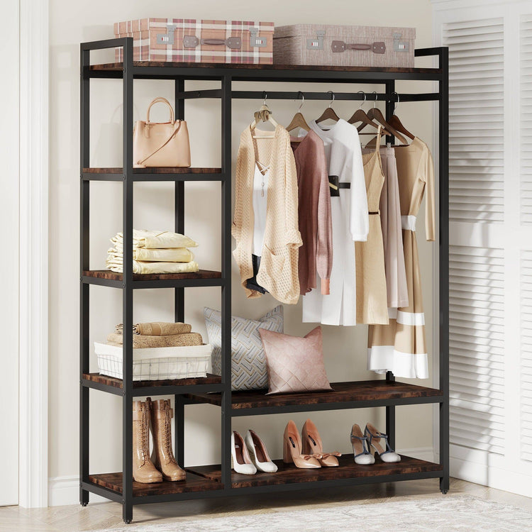 Freestanding Closet Organizer, Portable Garment Rack Tribesigns