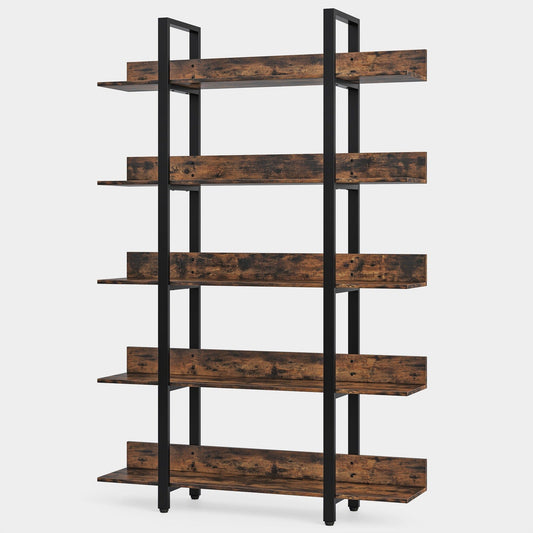 Tribesigns 5-Tier Bookshelf, Industrial 5-Shelf Etagere Bookcase Tribesigns