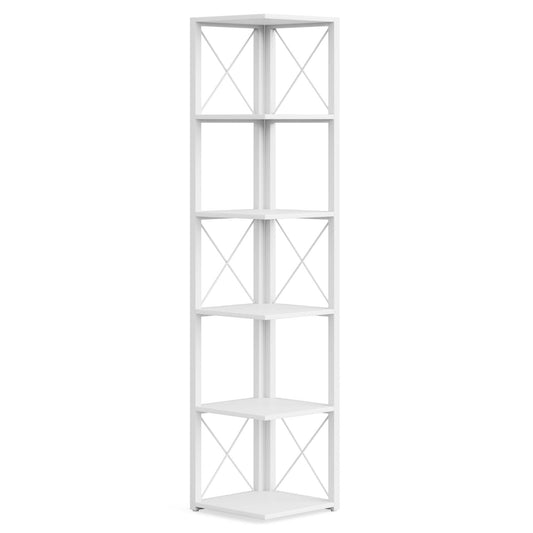 Tribesigns Corner Shelf, 70.8 Inch Tall Corner Bookshelf 6-Tier Storage Etagere Tribesigns