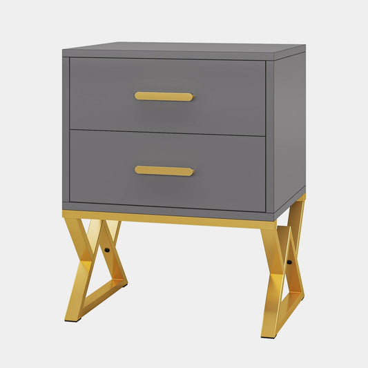 Nightstand, Modern Bedside Sofa Table with 2 Storage Drawers Tribesigns